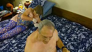 Granny Carmen Deepthroats Cock Swallows Cum in Closeup Mature Slut Frenzy