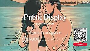 Public beach couple teases with fingering before wave-crashing fuck