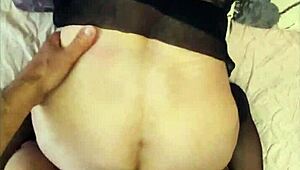 Wife In Stockings Tries Anal Doggystyle Riding Like A Pornstar