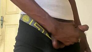 college dude strokes his huge cock till massive cumshot sprays everywhere