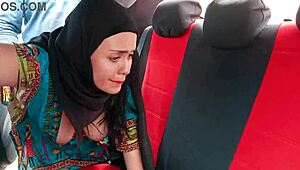 hijab-wearing indian stepmom bends over car hood takes rough doggystyle pounding from not-son