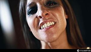 Vampire lesbians dominate pretty slaves in sensual threesome face sitting scissoring submission
