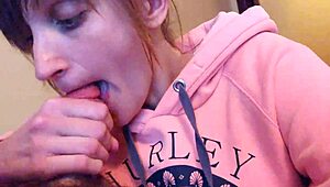 amateur oral tease builds to surprising creampie climax