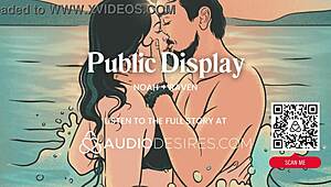 Public beach couple teases with fingering before wave-crashing fuck