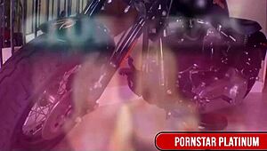 Blonde Charisma Cappelli moans loudly stuffing huge dildo in wet pussy solo skinny big tits big ass