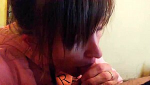 amateur oral tease builds to surprising creampie climax
