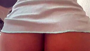 colombian cutie mounts neighbor's cock outside house for public creampie thrill