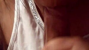 Moroccan babe drops to knees for deep wet oral cock sucking action