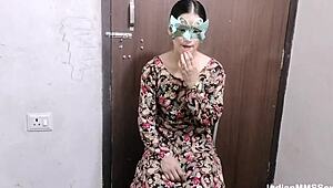 Young Indian bhabhi's shaved pussy gets licked and banged hard