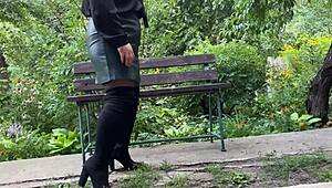 mommy milf, your fat hairy bbw ass in pantyhose controls my every move outdoors?