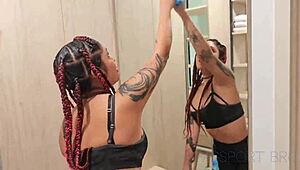 Latina Maid Strips Naked for Tips While Cleaning in Lingerie Roleplay