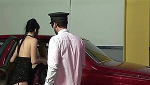 Shirt-Tied Dude Teases Steamy Car Fuck