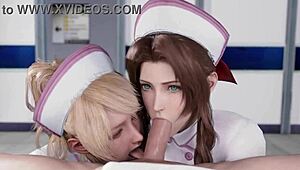 final fantasy sluts with big tits slurp cum in epic blowjob compilation.