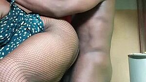 hot milf bent over doggystyle for massive cock creampie in dress saggy tits bounce