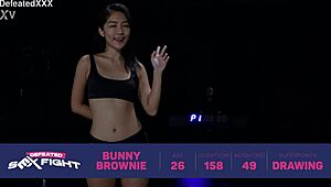 amirah adara vs bunny brownie oil wrestling lezdom fight 😈