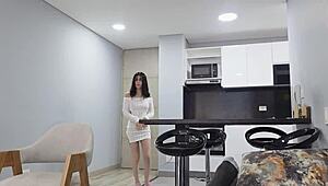 Jopy Laura's Tight Dress Highlights Big Ass Leading to Stranger Fuck Surprise