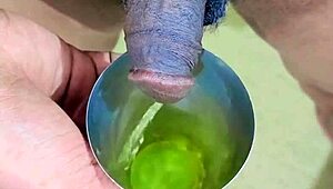 Hairy femboy slurps own piss off limp small penis before toy anal ride?