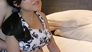 swimsuit clings to her huge tits as nipples harden from teasing zoom to quivering orgasm
