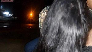 damn risking my dick in front of her at bus stop... she deepthroats!