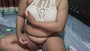oh god, watch this fat mature bbw wife strip her dress and bra for sexy homemade tit fuck!