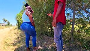 Shy latina village girl miss apple bottom bounces bubble ass on big black cock in ranch bed.