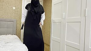 arab stepmom teases with stockings joi instructions