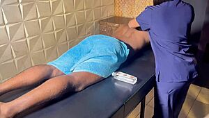 think a regular massage turns into wet pussy play and monster cock happy ending?