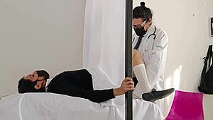 perverted gynecologist doctor fingers and fucks latina patient's big ass