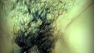 next door chubby wife and hubby go close-up with hairy pussy action