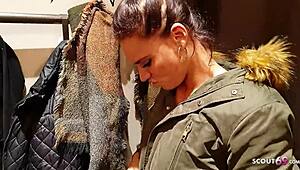 two horny german teens caught in changing room ffm threesome scandal