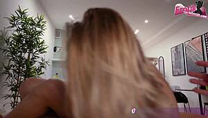 skinny german blonde studentin rides pov cock hard in homemade amateur fuck 😍🔥