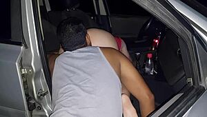 sexy latina wife drops to her knees taking cock deep in the wild forest