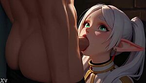 frieren perfects cock sucking magic in ai hentai scene