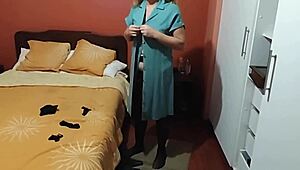 Wife's secret lingerie routine before work