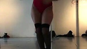 diosa argenta does a sexy pole dance strip in the hospital undressing for her patient