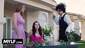 Two Busty MILFs Crave Bush Shaving Parody