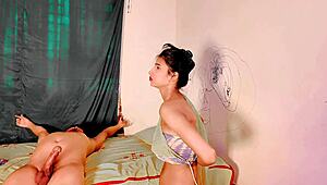 redhead uttaran20 goes crazy riding her bff's huge throbbing cock