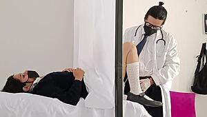 perverted gynecologist doctor fingers and fucks latina patient's big ass