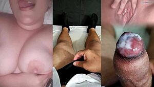 Ex girlfriend's tight wet pussy masturbation tempts small cock punheta