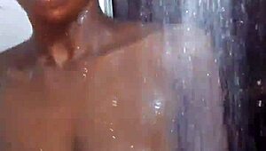 Enjoying Myself In The Shower With Hubby Slipping It Deep!