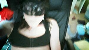 Watch this muscular shemale stroke her cock to explosive cumshot!