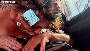 i pick up this curvy granny for wild anal riding on my cock outdoors!!