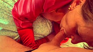 yo this bbw granny in red hood sucks like crazy 🍆😍 stockings fishnets moaning blue eyes