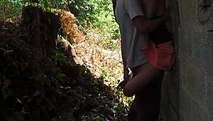 Sri Lankan Skinny Neighbor Fucks Outdoor Ass Raw?