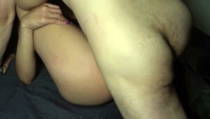 Intimate couple's bedroom creampie marred by tech glitches