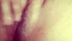 dude check my tiny foreskin dick jerks and her teen pussy squirts hard on tits cuckold humiliation