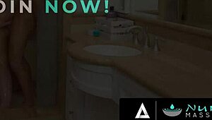 Naughty Redhead Masseuse Lacy Lennon Delivers Secret Nuru Cheating Facial on BF