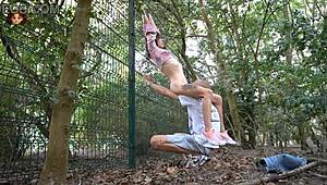 he got down in the public park and licked my wet pussy till orgasm with his girlfriend watching