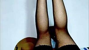 close-up foot flexing to rhythmic music beats solo display