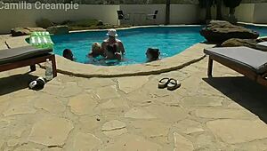 i dive into wild swimming pool orgy frenzy